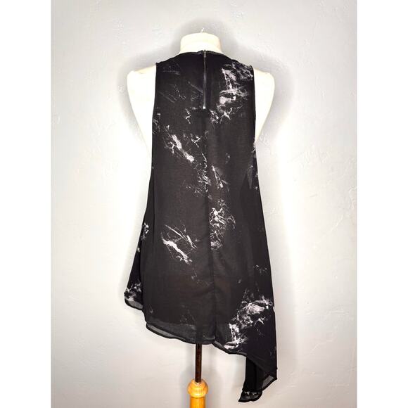 Gothic Asymmetrical Black & White Dress -Size 8 H&M - Picture 4 of 13